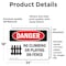 Signmission No Climbing Or Playing On Fence, 24 in W x Rectangle, Vinyl Decal OS-2PACK-DS-D-1824-L-2092 - alternate 2